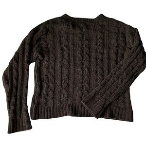 Lane Tree Black Pullover Long Sleeve Crew Neck Sweater SzM